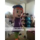 Cool Debby Little Girl Young Girl Cartoon Mascot Costume Blue Clear Eyes Purple