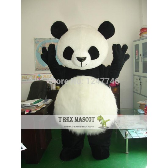 Time-Limited Crazy Long Hair Panda Bear Animal Cosplay Mascot Costumes