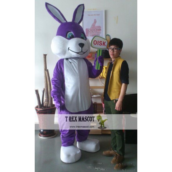 Purple Rabbit Bunny Mascot Costumes Chirstmas