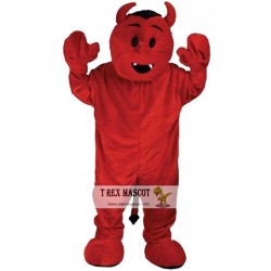 Custom-Deluxe Red Devil Mascot Costume Cartoon