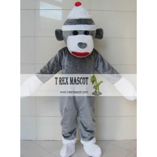 Gray Big Mouth Monkey Cartoon Mascot Costumes Halloween