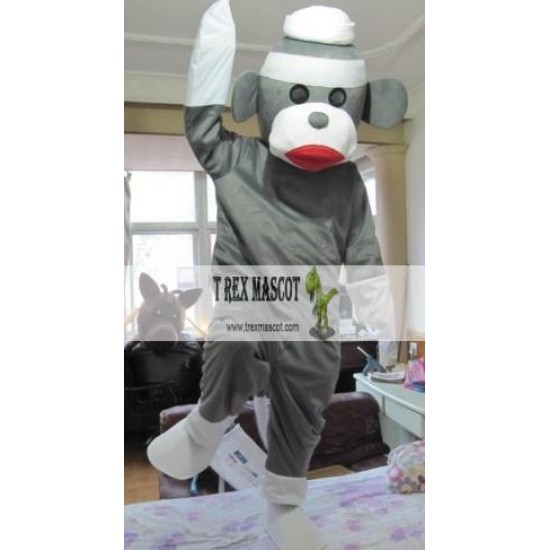 Gray Big Mouth Monkey Cartoon Mascot Costumes Halloween