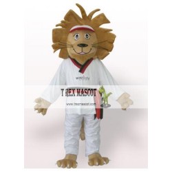 Taekwondo Lion Cartoon Mascot Costumes Halloween