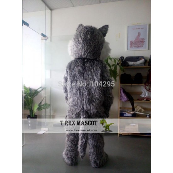 Grey Husky Dog Animal Mascot Costumes Adult