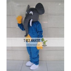 Blue Elephants Cartoon Mascot Costumes