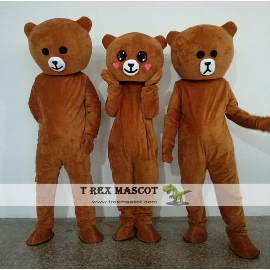 Brown Bear Cartoon Mascot Costume Cartoon Festivel