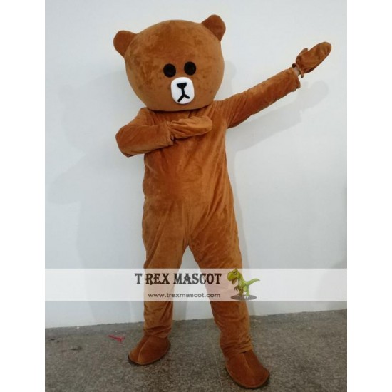 Brown Bear Cartoon Mascot Costume Cartoon Festivel