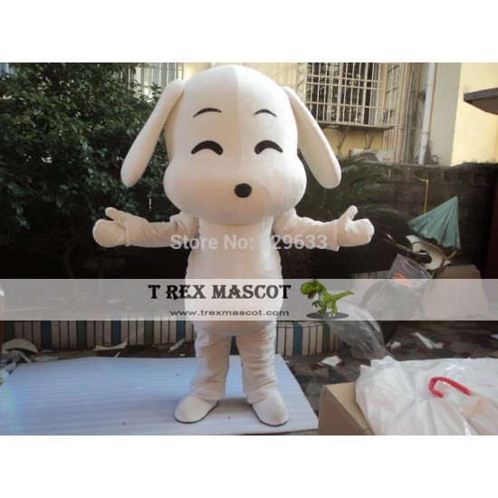 White Dog Mascot Costume