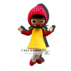 Fruit Strawberry Mascot Costume Cartoon Character