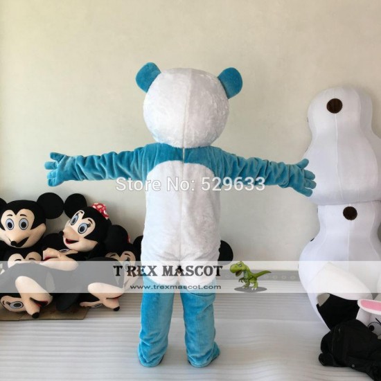 Blue Panda Mascot Costume Animal Funny Bear Mascot Cosplay Costume