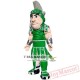 Green Knight Mascot Costume for Adult & Kids