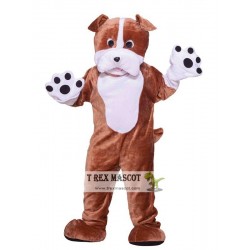 Plush Bulldog Mascot Costume