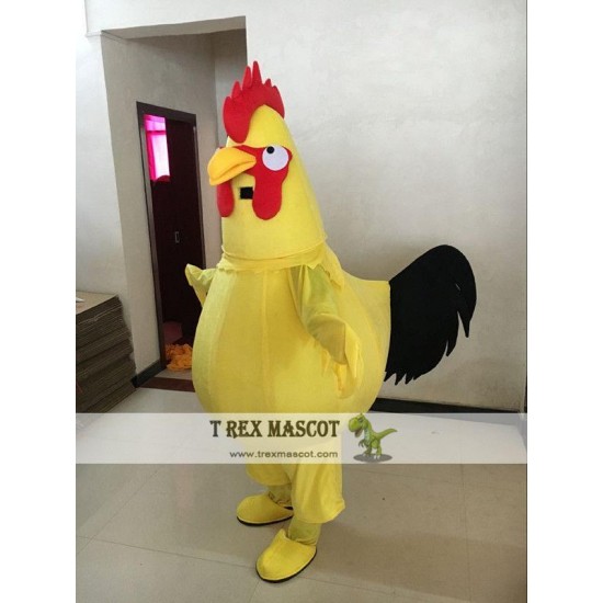 Turkey Parade Rooster Mascot Black & White Costume