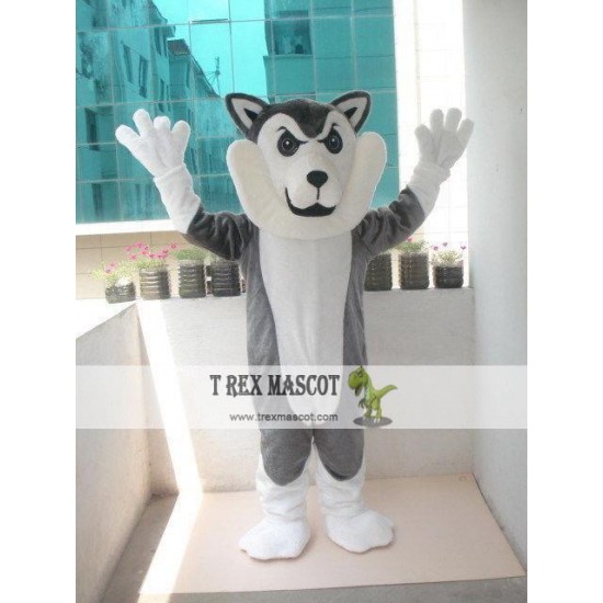 Unisex Husky Wolf Mascot Costume