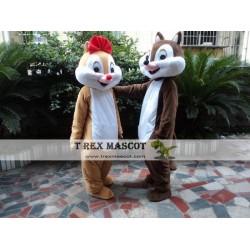 Chip & Dale Chipmunk Squirrel Mascots Costume