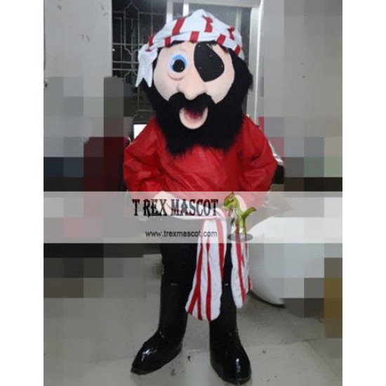 Performance One-Eyed Pirate Mascot Costume