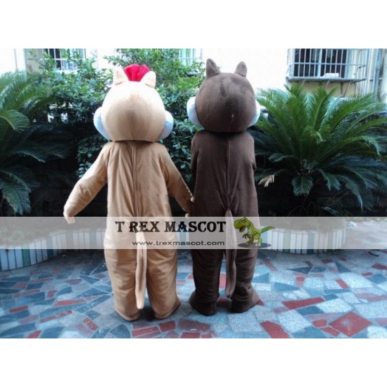 Chip & Dale Chipmunk Squirrel Mascots Costume