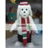 Long Fur white Dog Mascot Costume