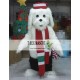 Long Fur white Dog Mascot Costume