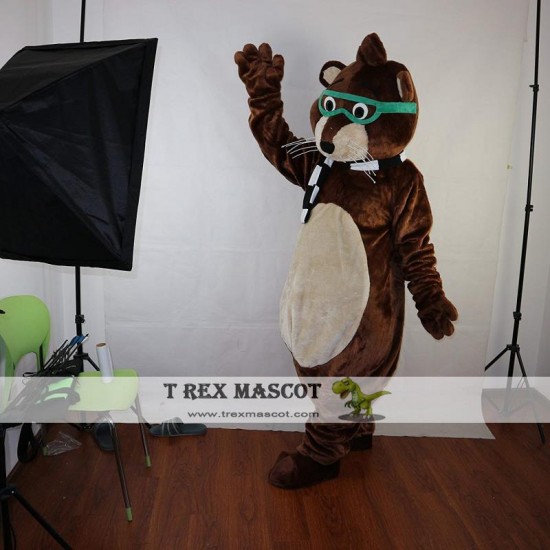 Glasses Mouse Raccoon Mascot Costume Adult