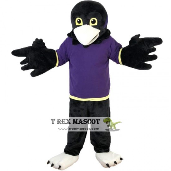 Purple Vest Sport Eagle Mascot Costume Adult