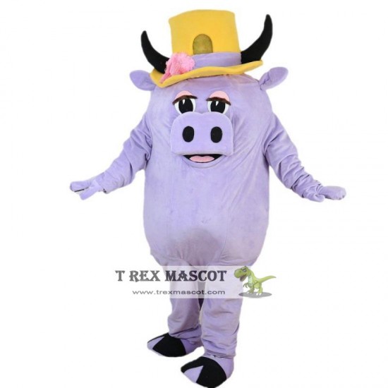 Light Purple Pig Mascot Costume Adult