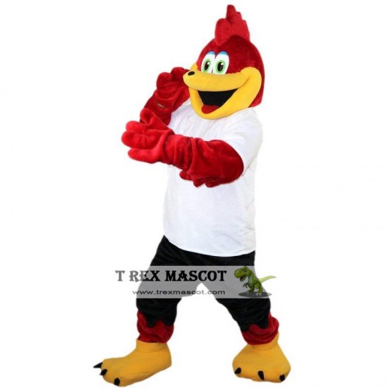 Red Sport Eagle Mascot Costume Adult