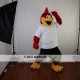 Red Sport Eagle Mascot Costume Adult