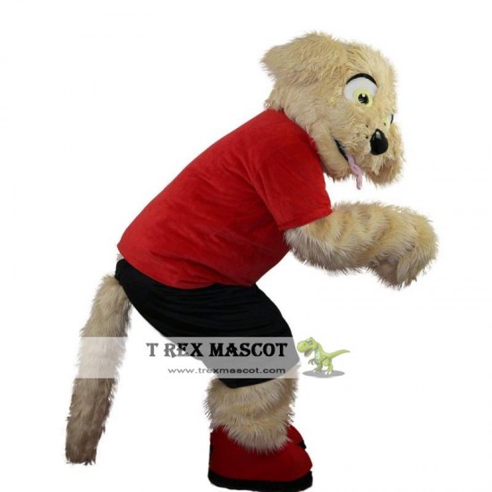 Sport Beige Dog Mascot Costume Adult