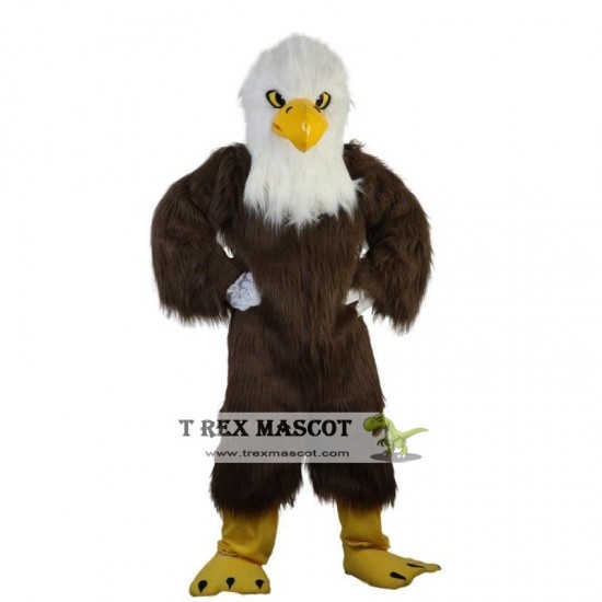 White Head Brown Eagle Mascot Costume Adult