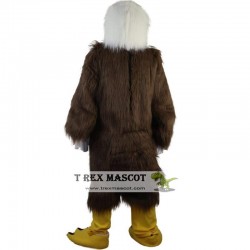 White Head Brown Eagle Mascot Costume Adult