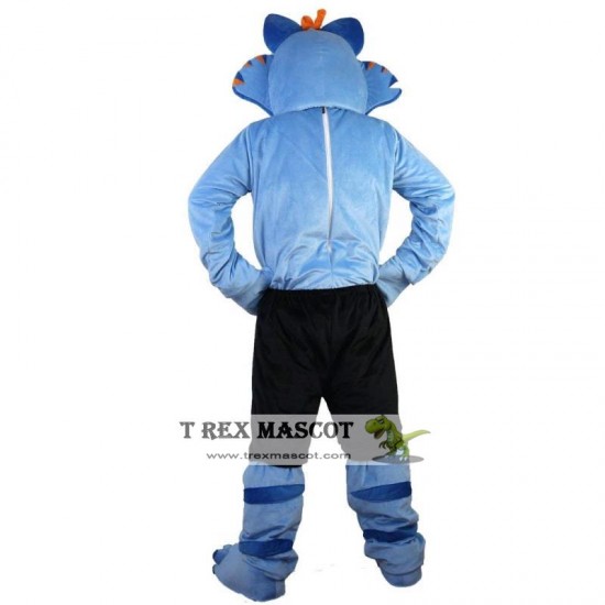 Blue Wolf Mascot Costume Adult