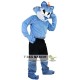 Blue Wolf Mascot Costume Adult