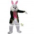 Mr. White Bunny Rabbit Mascot Costume Adult