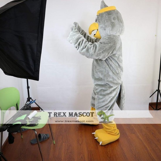 Ggrey Eagle Mascot Costume Adult