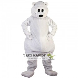 White Polar Bear Mascot Costume Adult