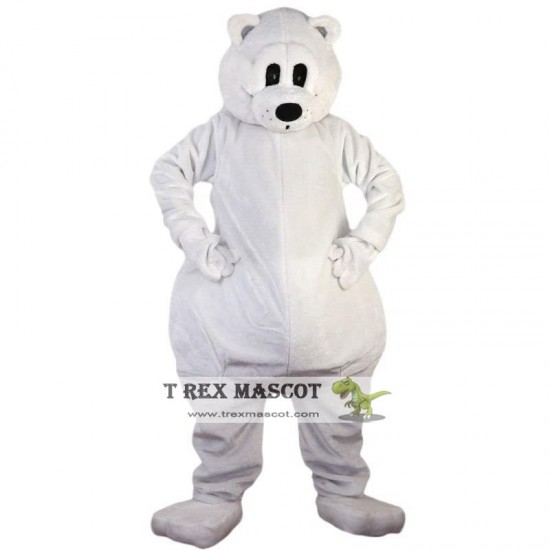 White Polar Bear Mascot Costume Adult