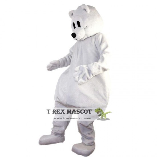 White Polar Bear Mascot Costume Adult