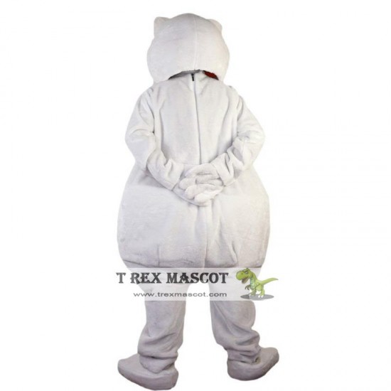 White Polar Bear Mascot Costume Adult