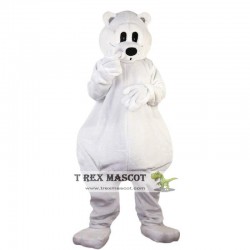 White Polar Bear Mascot Costume Adult