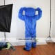 Blue Long Hairy Bear Mascot Costume Adult