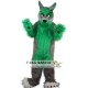 Long Hair Green Wolf Mascot Costume Adult