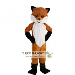 Brown Hairy Fox Mascot Costume Adult