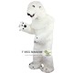 White Polar Bear Mascot Costume Adult