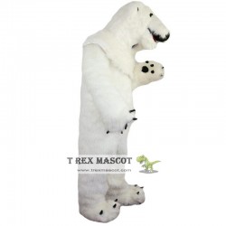 White Polar Bear Mascot Costume Adult