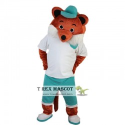 Sport Brown Fox Mascot Costume Adult