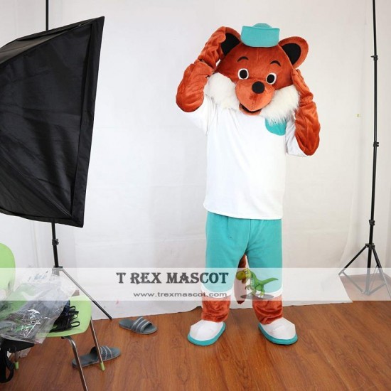 Sport Brown Fox Mascot Costume Adult