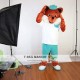 Sport Brown Fox Mascot Costume Adult