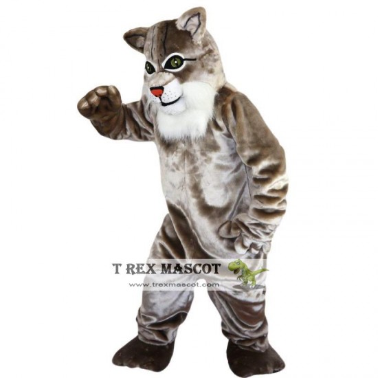 Grey Cat Mascot Costume Adult