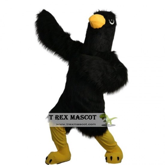 Black Eagle Mascot Costume Adult